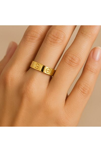 BY YASİN TOPÇU Infinite Circles Steel Ring (17 Sizes)
