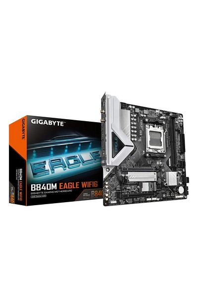 Gigabyte Placa de Baza B840M EAGLE WIFI6 AM5, 2x DDR5, 1x DP 1x HDMI, 1x PCIE 4.0 x16 1x PCIE 3