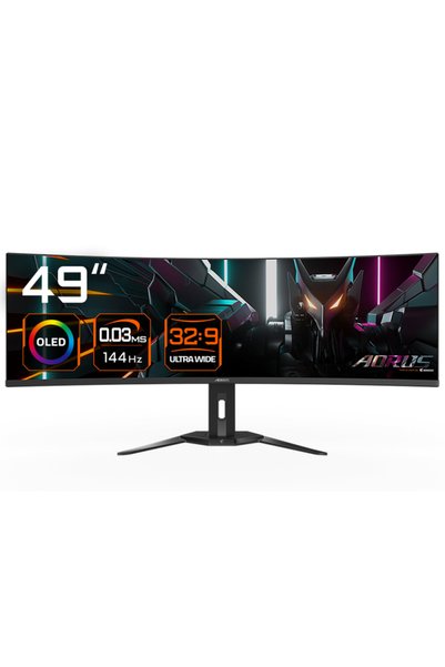 Gigabyte Monitor de gaming OLED Gigabyte de 49", DQHD, 144Hz, curbat, 0.03ms,...