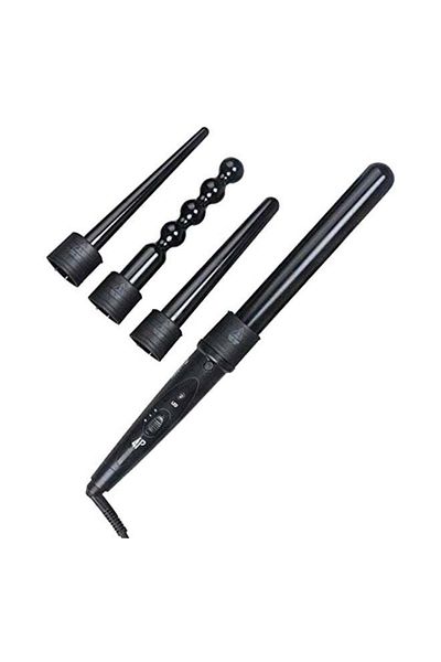fun zone Generic 4-in-1 Multifunctional Hair Curling Iron Black