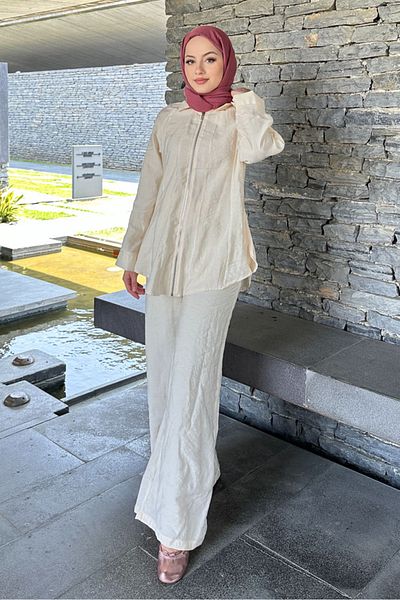 Ovn. Zippered Modal Suit - Beige