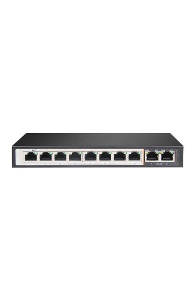 Extralink PERSES PoE Switch 8x Gigabit PoE/PoE+ 2x RJ45 Uplink Gigabit 96W
