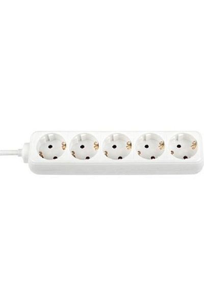 Bachmann Bachmann extension cord, 5 sockets, 5m, Schuko type, without switch, white color