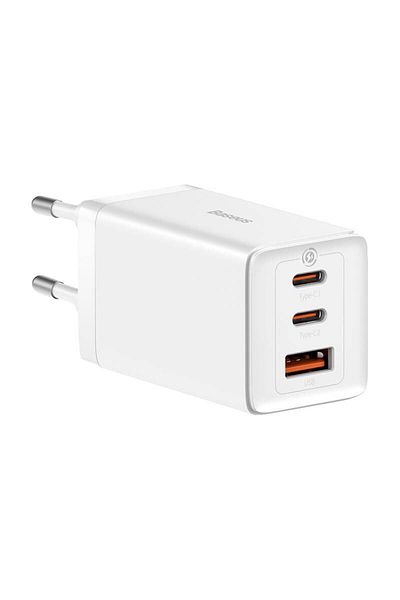 Baseus GaN5 PRO mains charger, Quick Charge 65W, 2 USB PD ports, 1 USB Quick Charge port,