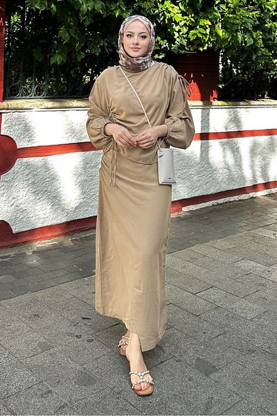 Ovn. Alya Wrap Skirt Set - Soil
