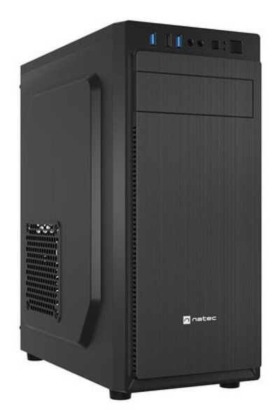 Natec ARACANTA Mid Tower BLACK Case, 6 Expansion Slots, Drive Bays: 1x3.5 3x2.5 1x5.25