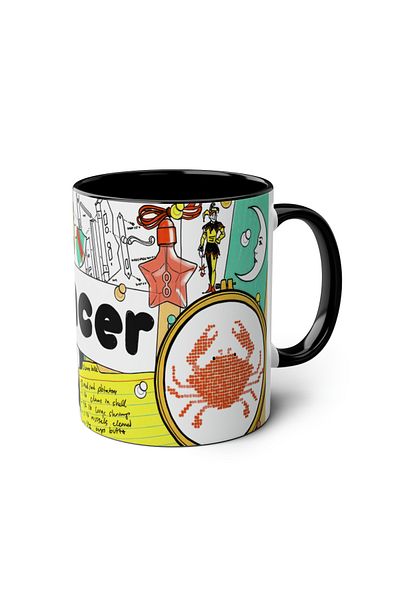 DUBLEMETRE Cancer Zodiac Printed Mug