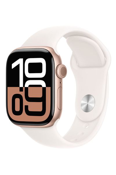 Apple Watch Series 10 GPS 42mm Rose Gold Aluminium Case with Light Blush Sport Band - M/L