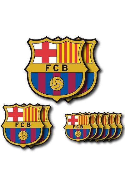 Toybox 5 Barcelona Football Club Official Logo Stickers for Smooth Surfaces