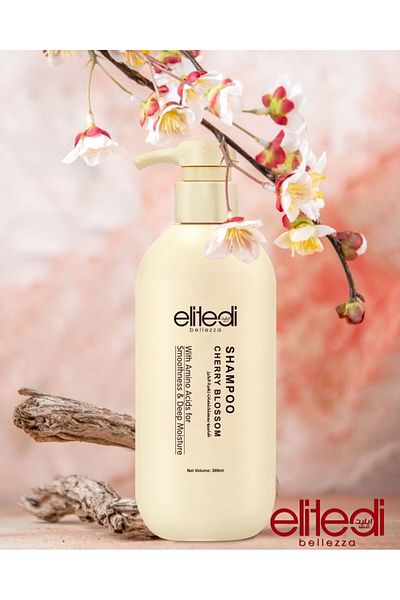 elitedi bellezza Shampoo with cherry blossom extracts for healthier, softer hair.