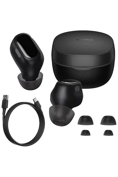 Baseus Bowie WM01 TWS headphones, wireless, bluetooth 5.0, microphone on the headset, black