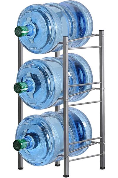 Türkiye 5 Gallon Water Jug Holder, 3 Tier Water Bottle Stand, Heavy Duty Water Dispenser Rack with 3 Slots f