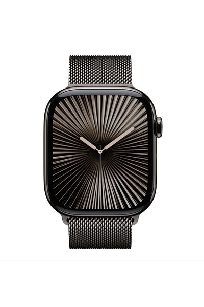 Apple Watch Series 10 GPS + Cellular 46mm Slate Titanium Case with Slate Milanese Loop - M/L
