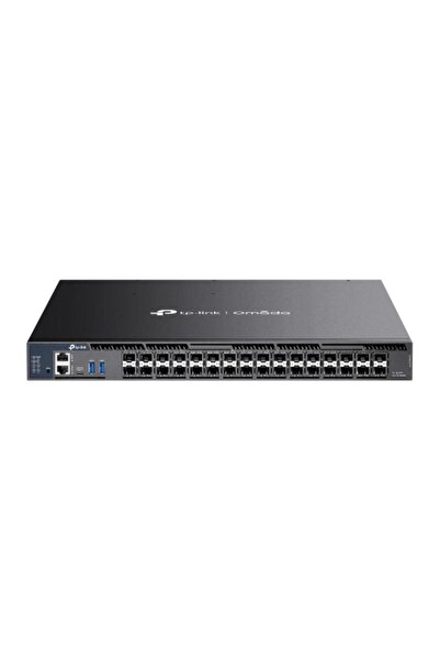 TP-LINK Omada 26-Port 10G Stackable L3 Managed Aggregation Switch With 6 25G ...