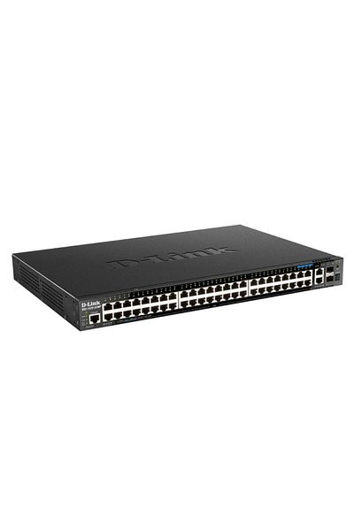 D-Link DGS-1520-52MP Switch, 48 Gigabit ports, 2 SFP+ ports, Capacity 80Gbps, 16K MAC, 17