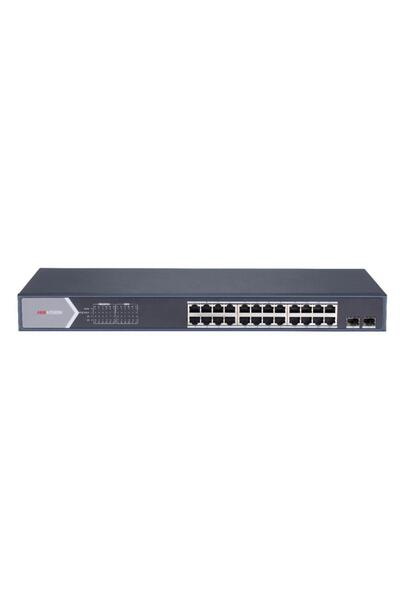 Hikvision Switch Gigabit DS-3E1526P-SI cu 24 de porturi, L2, Smart Managed, 24 × porturi Gigabit PoE și 2 × porturi PoE