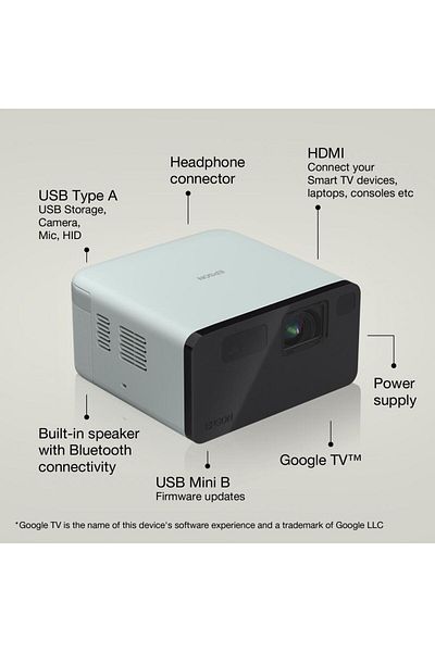 EPSON EF-21W Projector Compact projector with up to 150 projects, 3LCD technology, 0.62 LCD