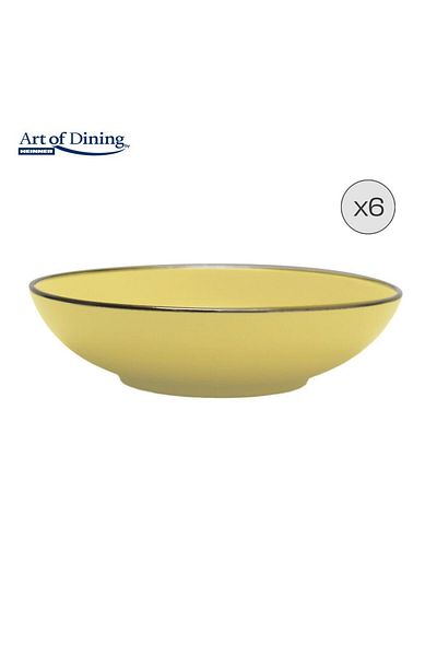 Heinner SET OF 6 CERAMIC DEEP PLATES 20 CM, MEDEEA, ART OF DINING