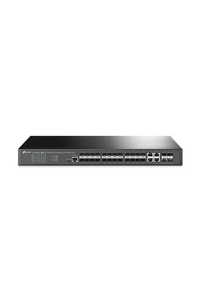 TP-LINK JetStream™ 24-Port SFP L2+ Managed Switch with 4 10GE SFP+ Slots PORT: 20× Gigabit SFP Ports,
