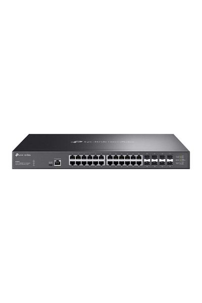 TP-LINK Omada 24-Port 10GBASE-T L2+ Managed Switch with 8 10GE SFP+ Slots PORT: 24× 10G RJ45 Ports, 8×