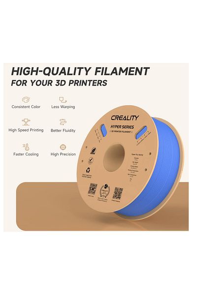 Creality HYPER PLA 3D Printer Filament, Blue, Printing temperature: 200-220 degrees Celsius, Diam.