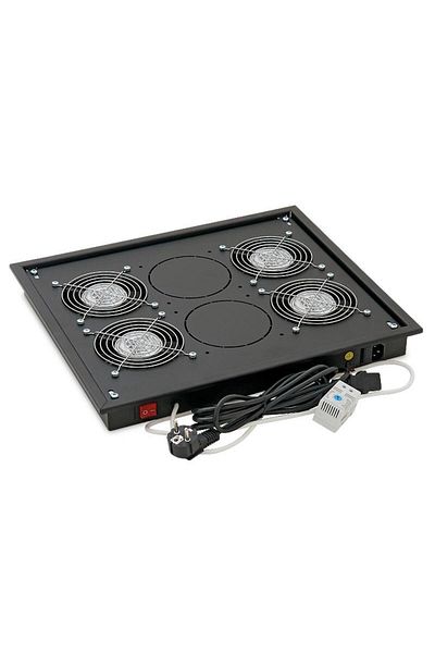 TRITON Ventilation panel for 19" floor rack, 4 fans 230V/60W with bimetallic thermostat