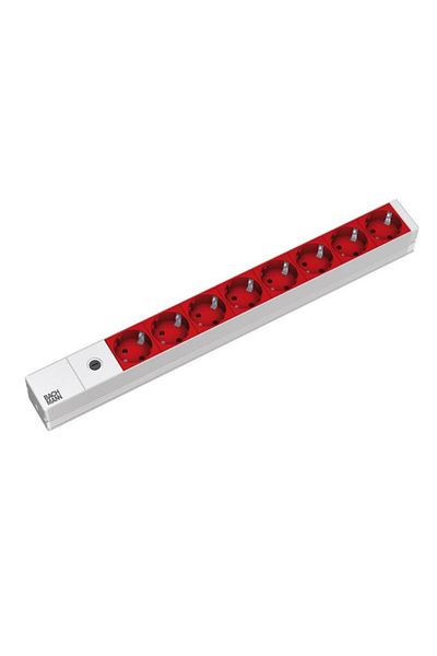 Bachmann IT PDU 8 x Schuko sockets, in IEC C14 1U, grounding, 16A/3600W, 10A fuse, length