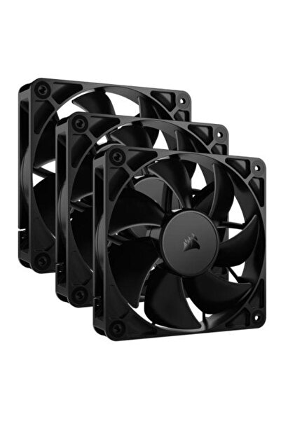 Corsair Kit de ventilatoare de carcasă RS120 de 120mm, negre, pachet de 3