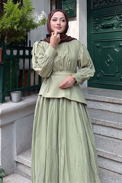 Ovn. Φόρεμα Spark Mobile Belted Voile - Χακί
