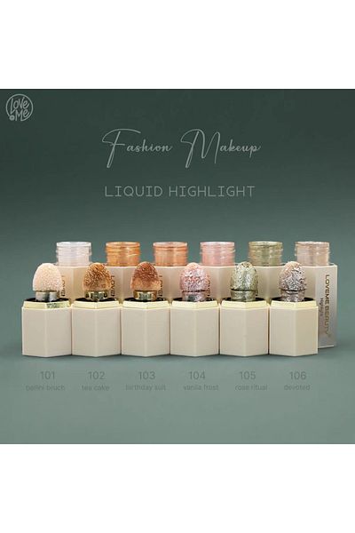 LOVEME BEAUTY Loveme Beauty Liquid Highlighter Set Bloom Alternative Shiglam 6 Different Colors
