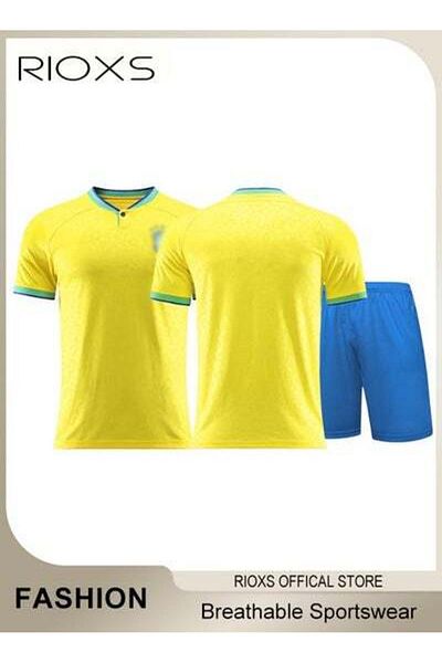 RIOXS Sportswear Souvenir Clothing Set Short-Sleeved Shirt Sportswear Breathable Football Clothes Uniforms