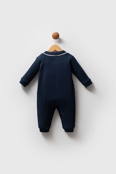 U.S. Polo Assn. Licensed Baby Boy Ribbed Jumpsuit