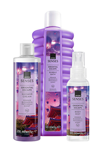 AVON Senses Oriental Escape Portakal Çiçeği ve Paçuli Kokulu Banyo Paketi