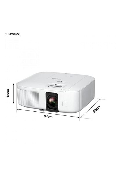 EPSON Projector EH-TW6250, 3LCD, 2,800 lumens, 4k PRO UHD, 16:9, 35,000:1, lamp 4,500 hours/ 7.5