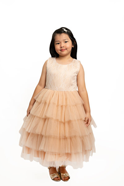 ddaniela فستان آنا ماريا للحفلات باللون البني الفاتح