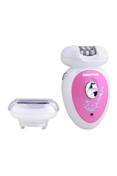 Geepas 2-in-1 Rechargeable Epilator Kit White/Pink.GLS8679