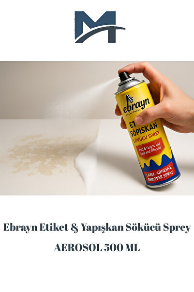 Ebrayn Etiket ve Yapışkan Sökücü AEROSOL 500 ML Sprey Hızlı ve Etkili Çözücü
