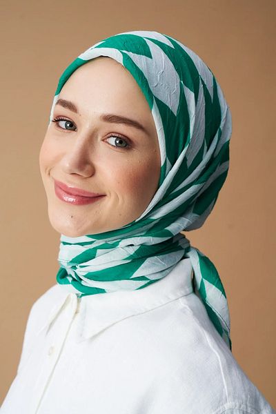Modakaşmir Arrow Pattern Bamboo Scarf