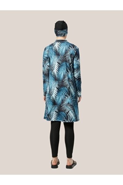 Fitsauna Full Covered Water Repellent Quick Dry Hijab Swimsuit Suit Turquoise Model 1016