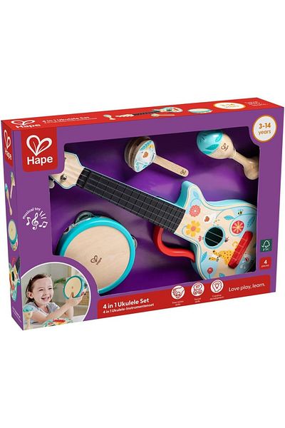Hape 4in1 Ukulele Set E0638