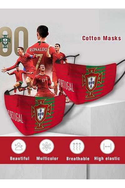 RIOXS Portugal Chearing Face Mask for Fans Double Layer Washable and Breathable Fashion Facial Mask