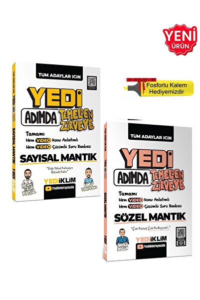 Yediiklim Yayınları 2026 - Tüm Adaylar için Yedi Adımda Sayısal Mantık - Söze...