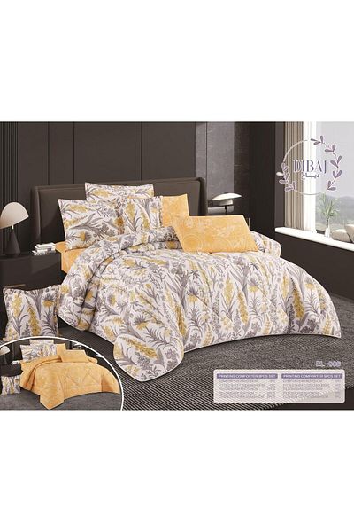 Moon 6 Pieces Double King Size Comforter Set, Soft and Comfortable, Double Pattern, Comforter Size 250x230 cm