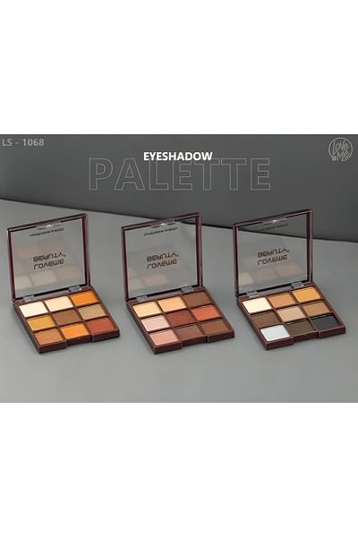 LOVEME BEAUTY 3 eyeshadow sets for travel, trips and holidays in distinctive colors from Lavme Beauty