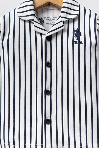 U.S. Polo Assn. Licensed Baby Boy Buttoned Pajama Set
