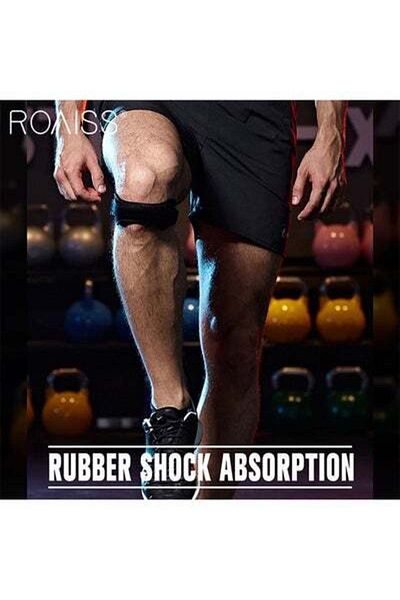 ROAISS Thickened Pad&Wide Patella Knee Strap Pain Relief Patellar Tendon Support Adjustable Knee Pads