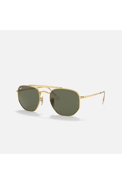 Ray-Ban MARSHAL Sunglasses in Arista Gold and Light Green - RB3648