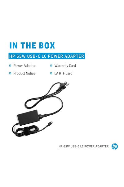 HP Adaptor de alimentare USB-C LC de 65 W, 1P3K6AA#ABB