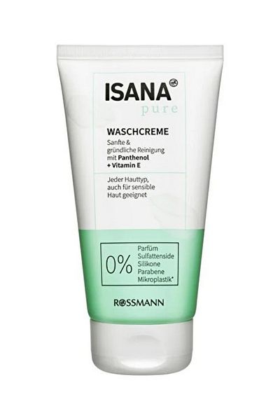 ISANA Vegan Face Wash Cream Pure Panthenol and Vitamin E 150 ml (2 Pieces)