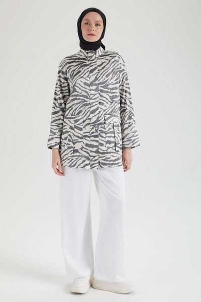 Armine Trend Buy Elastic Zippered Jacket 25Yt533 - Black